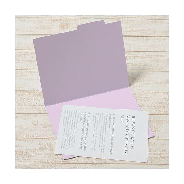 （まとめ）プラス 個別フォルダー エコノミータイプA4 バイオレット FL-082IF 1パック(50冊)〔×5セット〕_4