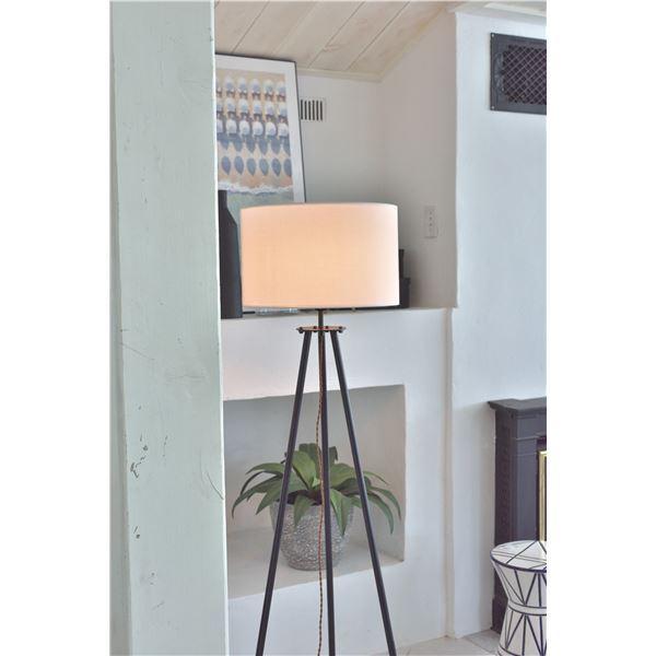 スタンドライト 照明器具 約幅50×奥行46×高さ151cm ブラック スチール アルミ 電球付(LHB-91) 組立品 リビング ダイニング スタンドライト 照明器具 約幅50×奥行46×高さ151cm ブラック スチール