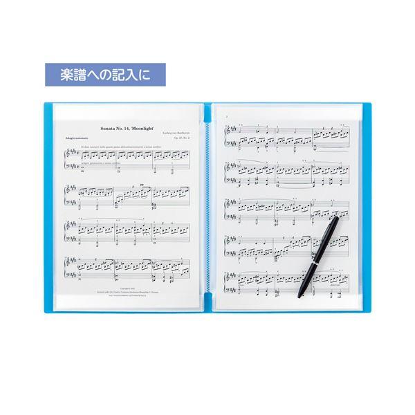 リヒトラブ CUBE FIZZ書き込めるクリヤーブック A4タテ 20ポケット ネイビー N-6005-11 1セット(10冊)_2