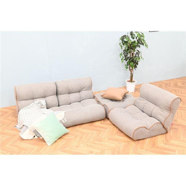 〔ソファみたいな座椅子〕 贅沢リビングコレクション ピグレット 3rd OTTOMAN BE ベージュ_2