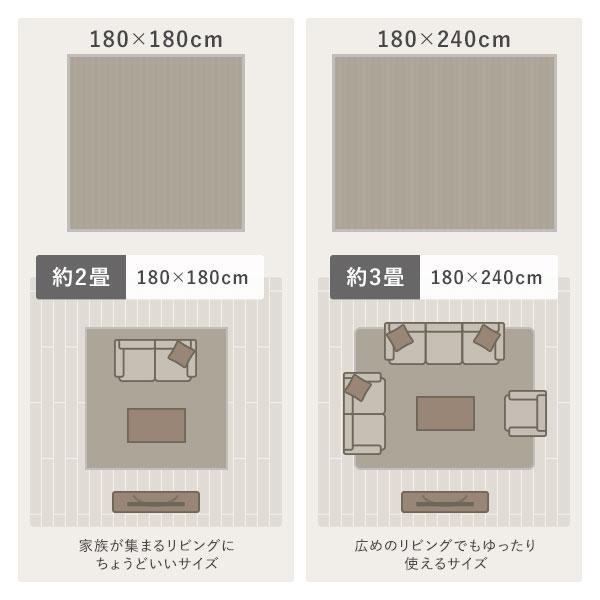 ラグ マット 約180×240cm イエロー 長方形 約3畳 こたつ敷布団 ホット