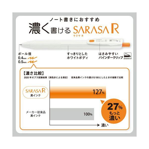 （まとめ） ゼブラジェルボールペン サラサR 0.4mm 7色セット JJS29-R1-7C-N 1パック 〔×10セット〕_2