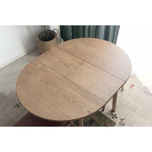 アルグ ダイニングテーブル約90cm 円形伸張 NA ベージュ_3