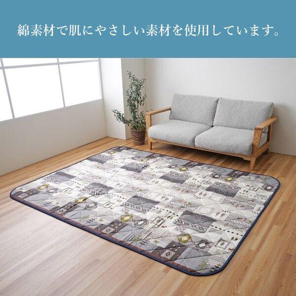 こたつ布団 厚掛 セット アムル GY グレー 約205×205cm_2
