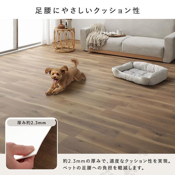クッションフロア カーペットサイズ 6帖用 約91×352cm 3枚入り オーク 日本製 抗菌 抗ウイルス 防カビ 防炎 床暖房対応 ホットカーペットサイズ 対応_7