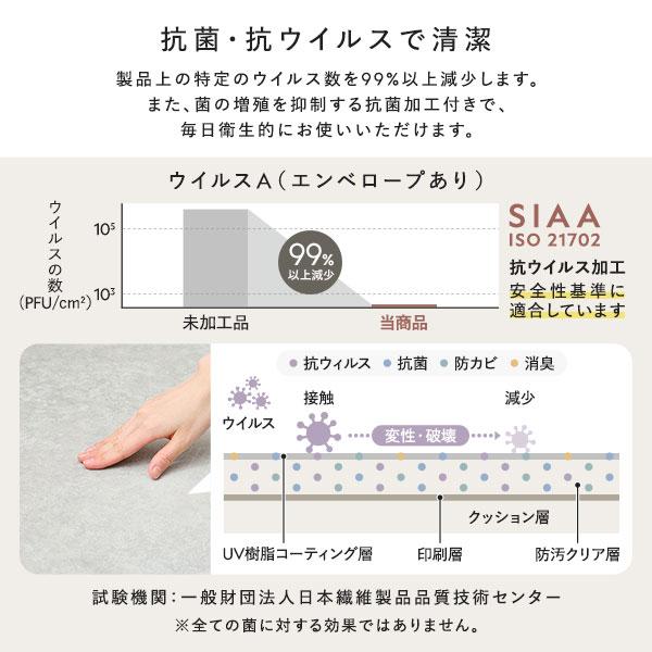 クッションフロア カーペットサイズ 6帖用 約91×352cm 3枚入り クレイブロック 日本製 抗菌 抗ウイルス 防カビ 防炎 床暖房対応 ホットカーペットサイズ 対応_14