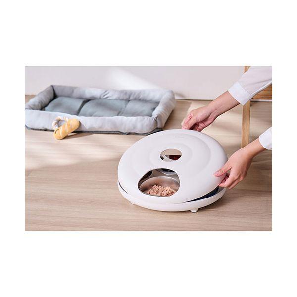 エレコム タイマー式6食自動給餌器 ウェットフード対応 PET-AF07WHの画像