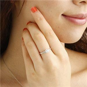 K18ホワイトゴールド0.7ct ダイヤリング 指輪 キャッスルリング 7号の画像
