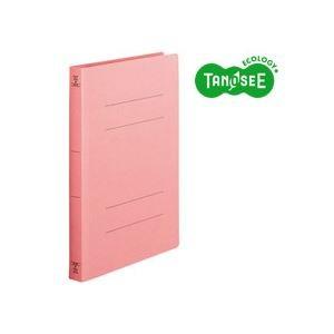 （まとめ）TANOSEE フラットファイル バインダー 2穴 〔厚とじW〕A4タテ 250枚収容 ピンク 10冊入×10パック