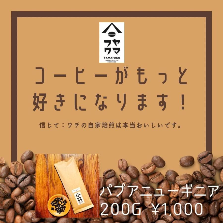 パプアニューギニア 深煎り 200g 自家焙煎珈琲｜yamafuku-coffee