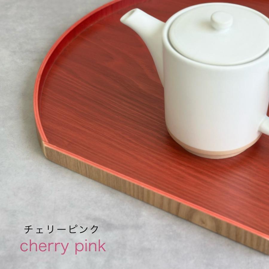 半月盆 カラー 全4色 木製 おせち お盆 漆器 36cm トレイ トレー