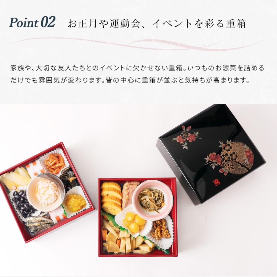 重箱 三段 運動会 おぼろ月 漆器 和 日本製 紀州漆器 お正月