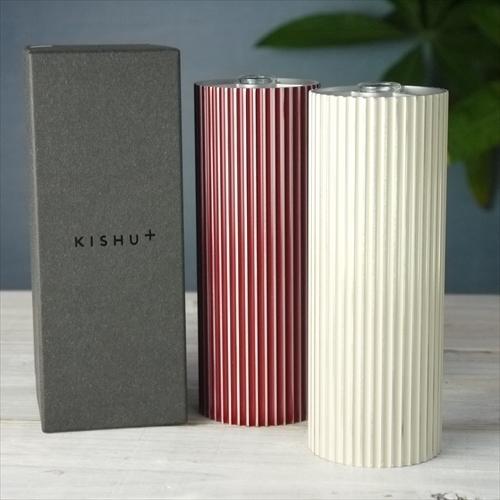 花瓶 一輪挿し KISHU+ Lサイズ 高さ 20cm おしゃれ 漆器 金属 花立て 花台 朱 黒 白 オシャレ 伝統工芸の画像