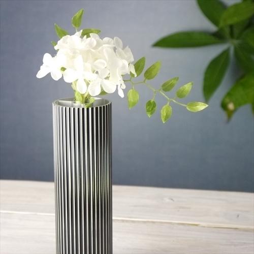 花瓶 一輪挿し KISHU+ Lサイズ 高さ 20cm おしゃれ 漆器 金属 花立て 花台 朱 黒 白 オシャレ 伝統工芸の画像