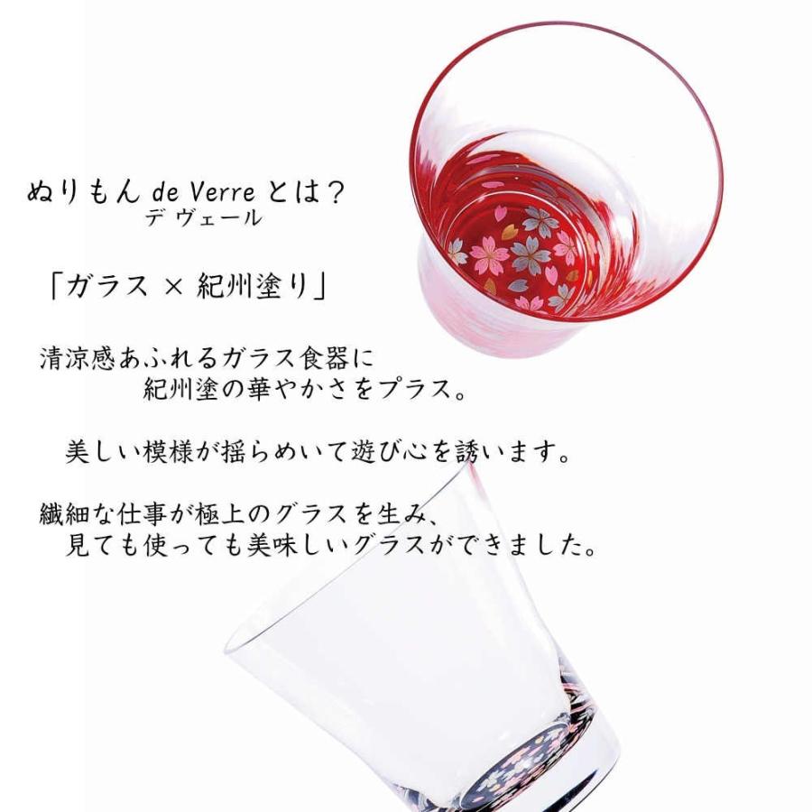 グラス ピルスナーグラス ぬりもん de Verre 蒔絵ボタニカル 銀 日本製 かわいい 引き出物 お祝い タンブラー｜yamaga-shikki｜04