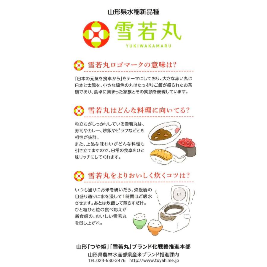 ☆2024年山形県産【雪若丸】玄米 30kg 一等米 石抜き済 : やまが ☆2024年山形県産【雪若丸】玄米 30kg 一等米 石抜き済 : やまが