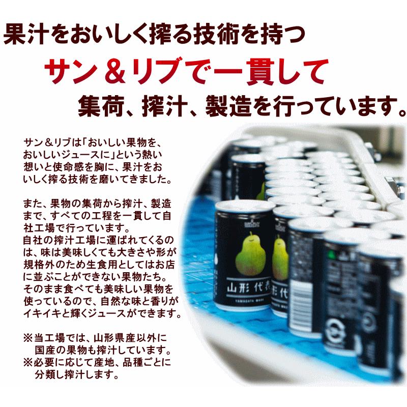 ジュース 山形代表 ら・ふらんす 100%ストレートジュース 160g×20缶