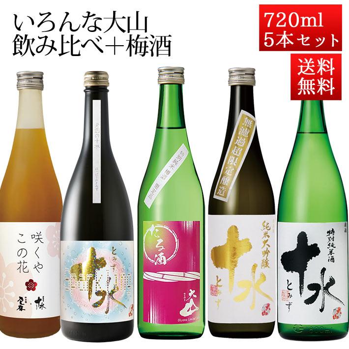 日本酒 飲み比べセット 大山 いろんな十水を飲み比べ 720mlx5本 山形