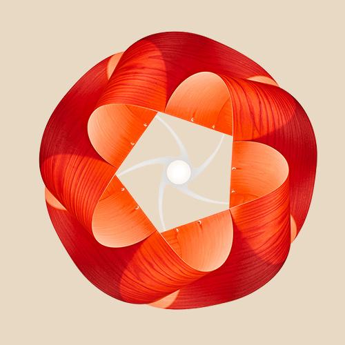 即納）LZF（ルシフェル）ペンダント照明 SWIRL スワール S／アイボリー
