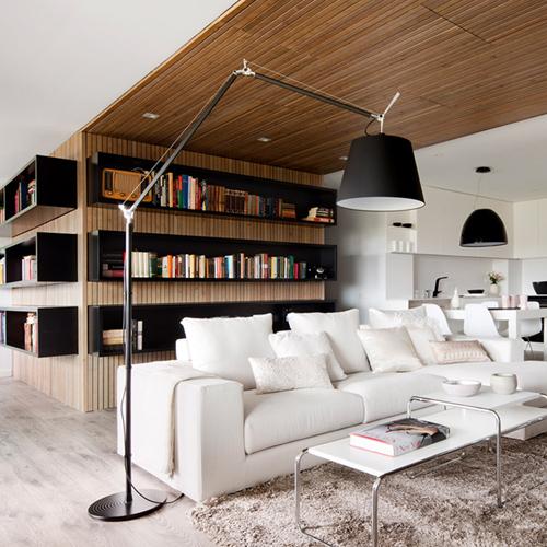 Artemide トロメオ Tolomeo Mega Floor シルクサテン / ブラック