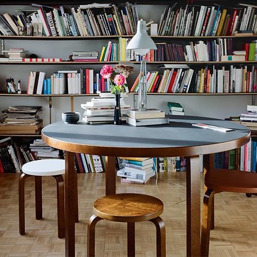 artek（アルテック） スツール E60 バーチ×黒リノリウム（要組立