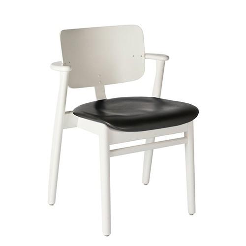 artek - (アルテック)ひじ掛けいす DOMUS CHAIR(ドムスチェア) 白いこと×革黒いこと(受注品) パーソナルチェア-椅子、スツール、座椅子
