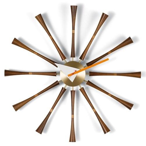 Vitra(ヴィトラ)掛時計 Spindle Clock(スピンドル クロック)アルミニウム/ソリッドウォルナット｜yamagiwa