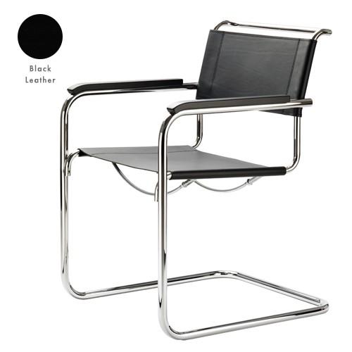 THONET キャンティレバーチェア no.S34 ブラックレザー(受注品)｜yamagiwa