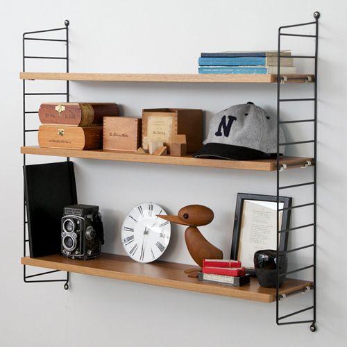 string(ストリング)壁掛け収納 「system BASIC 78×20」ウォルナット