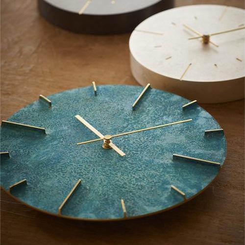 Lemnos（レムノス） 掛時計 Orb(オーブ) 斑紋青銅色(グリーン