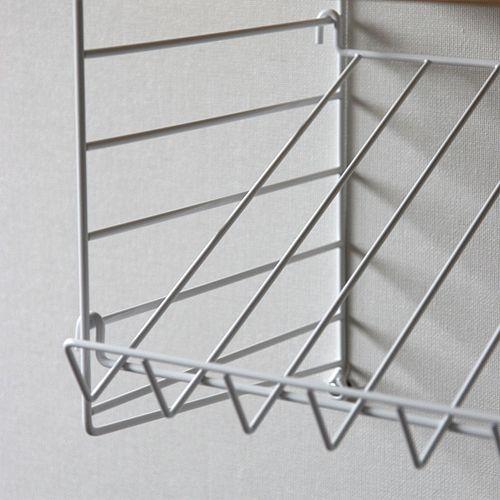 string(ストリング)壁掛け食器棚 「system BASIC KITCHEN 02」ウォルナット x ホワイトフレーム（要組立）_1