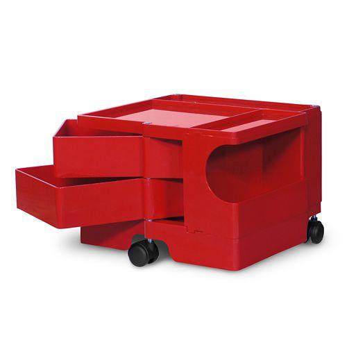 B-LINE（ビーライン）収納ワゴン BOBY WAGON（ボビーワゴン） 1段2トレイ / レッド（受注品）