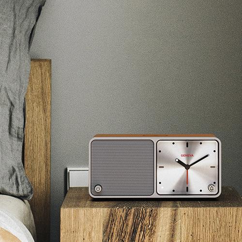 GENEVA（ジェネバ）スピーカークロック TIME タイム J002 GENEVA（ジェネバ）スピーカークロック TIME タイム ブラック