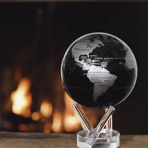 MOVA 地球儀 Globe ムーバ・グローブ 11cm シルバーブラック YAMAGIWA - 通販 - Yahoo ショッピング