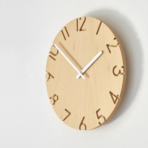 Lemnos（レムノス） 掛時計 CARVED WOOD BIRCH(カーヴド ウッド バーチ