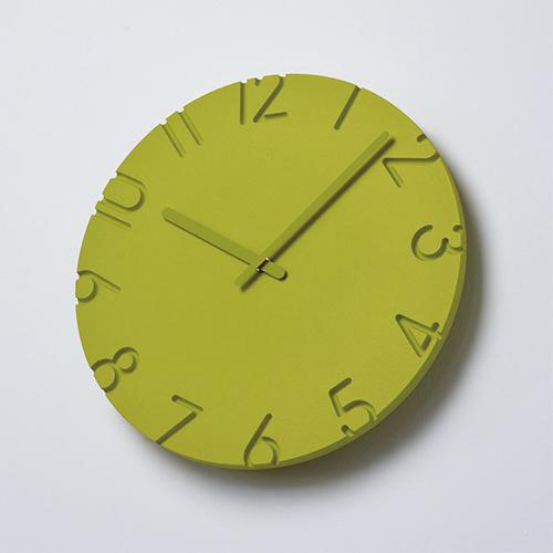 Lemnos(レムノス)掛時計 CARVED COLORED(カーヴド カラード)Φ305mm グリーン｜yamagiwa｜02