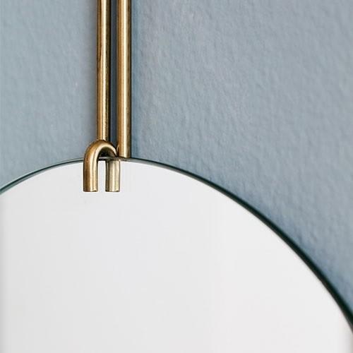 MOEBE(ムーベ)ブラック 30cm WALL MIRROR(ウォールミラー) : YAMAGIWA