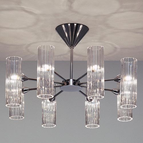 シャンデリア 8灯 ガラスシェード クラシック アンティーク 725051