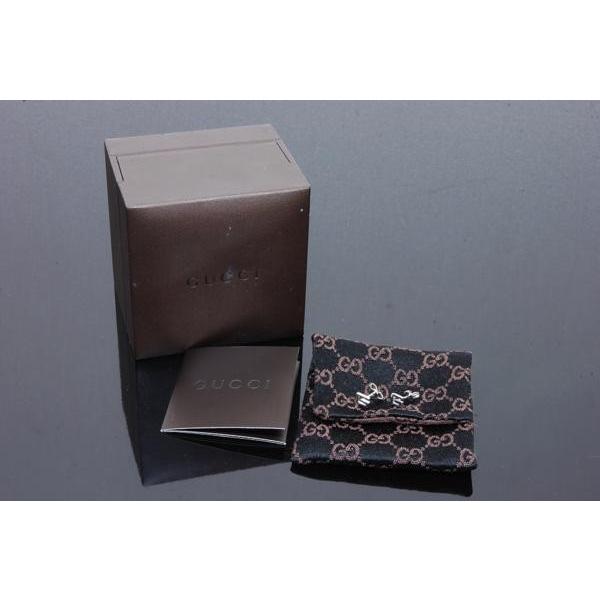 GUCCI（グッチ） スクエア Gモチーフ ピアス K18WG ホワイトゴールド