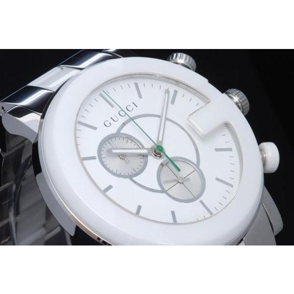 GUCCI ホワイト クロノグラフ 腕時計 グッチ/Gucci/時計/メンズ/G-クロノ/YA101353/ホワイトダイアル