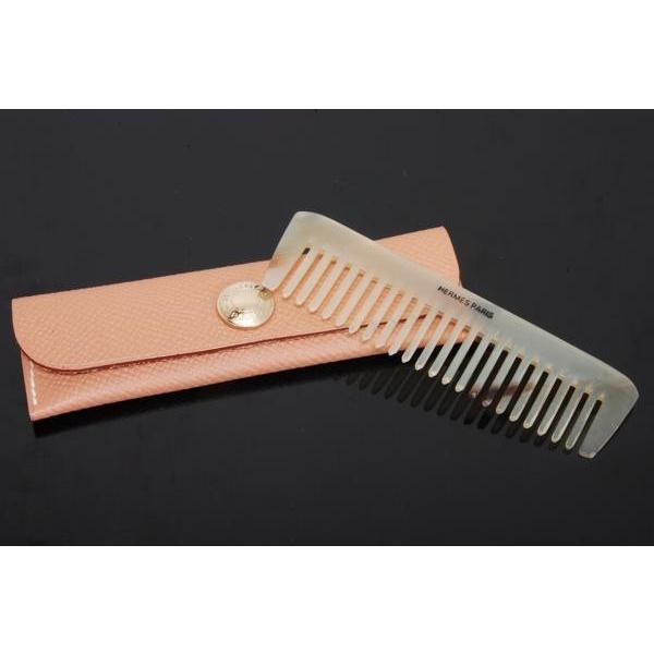 HERMÈS バッファローホーン コーム レザーケース付き