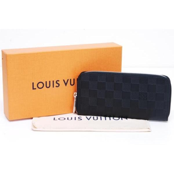 ルイ・ヴィトン ダミエ アンフィニ ラウンドファスナー長財布 N63300