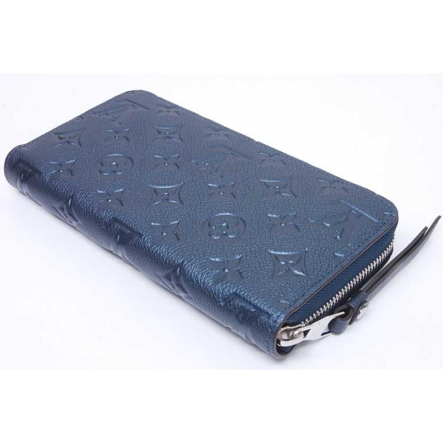 LOUIS VUITTON ルイヴィトン モノグラム アンプラント レザー メタルフラワー ジッピーウォレット ラウンドファスナー 長財布 スタッズ マリンメタル M62069 美品 ジッピー・ウォレット LOUIS VUITTON ルイヴィトン モノグラム アン