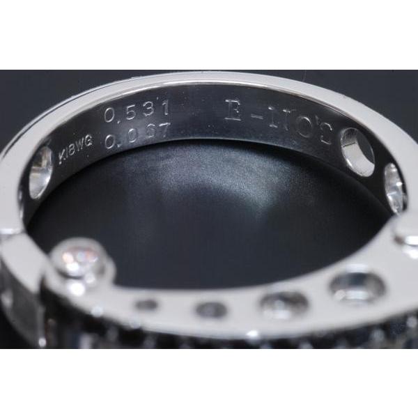 イーノス E-NO'S K18WG ブラックダイヤ0.531 リング YS-1407【新品同様