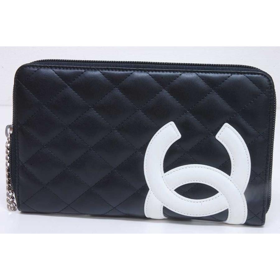 CAMBON シャネル カンボンライン ココマーク ラージジップウォレット