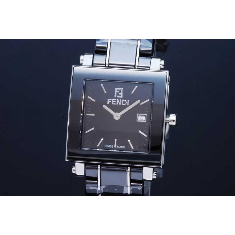 FENDI（フェンディ） F621110 クアドロ ブラックセラミック スクエア 