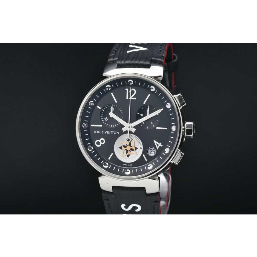 ヴィトン Q8d11z タンブール ムーンスターgm ノワール メンズ クロノグラフ Ss エピレザー クォーツ 黒文字盤 駅南やまご質店 通販 Yahoo ショッピング
