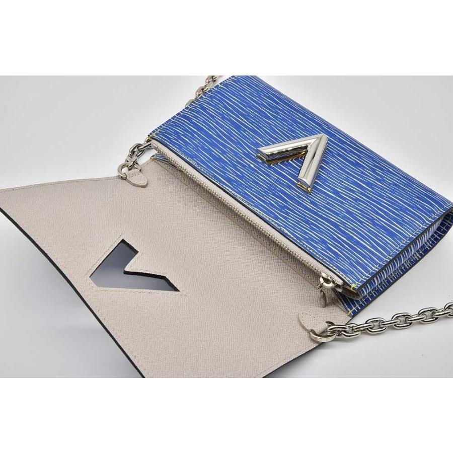ルイヴィトンエピデニムポルトフィユツイスト チェーンウォレット