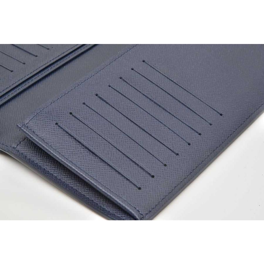 【使用わずか】ヴィトン タイガ ポルトフォイユ ブラザ 二つ折り 長財布 ブルー LOUIS VUITTON（ルイ・ヴィトン） 財布 メンズ ポルトフォイユブラザ V