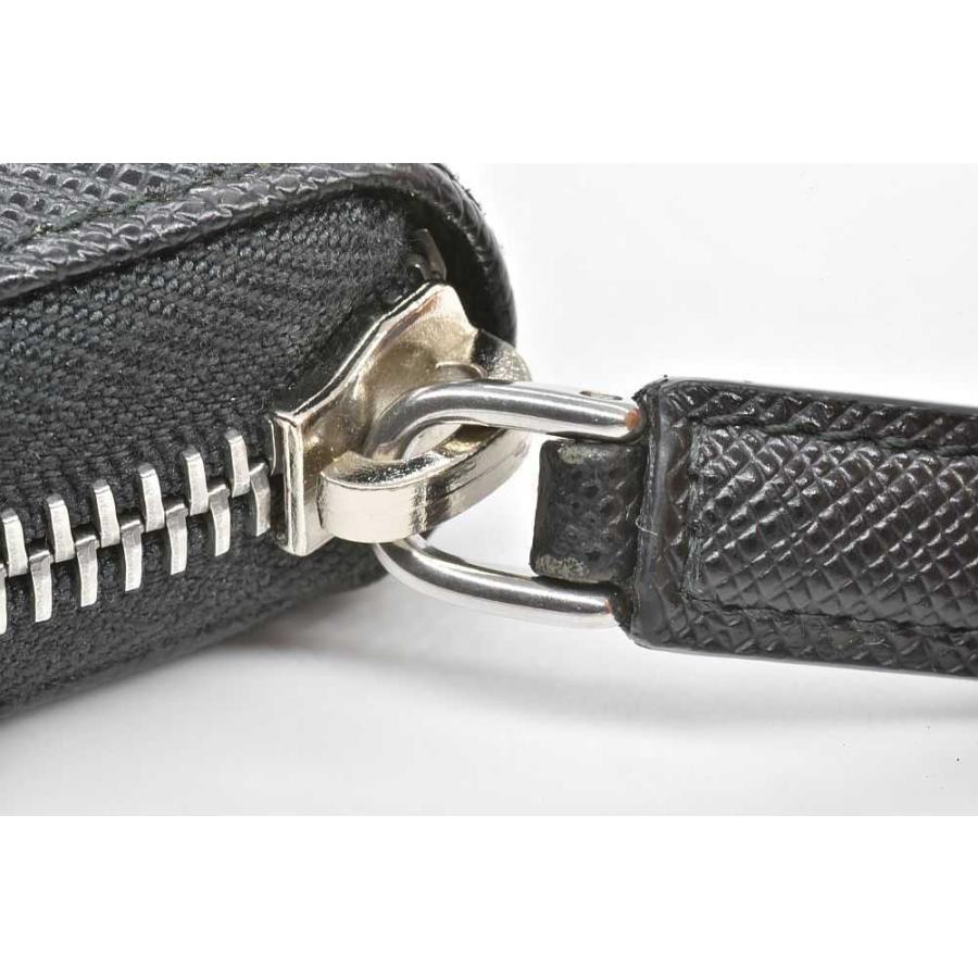 PRADA★ラウンドファスナー★二つ折り財布★サフィアーノレザー★ブラック ☆送料関税込☆PRADA プラダ サフィアーノレザー 二つ折り財布 (PRADA